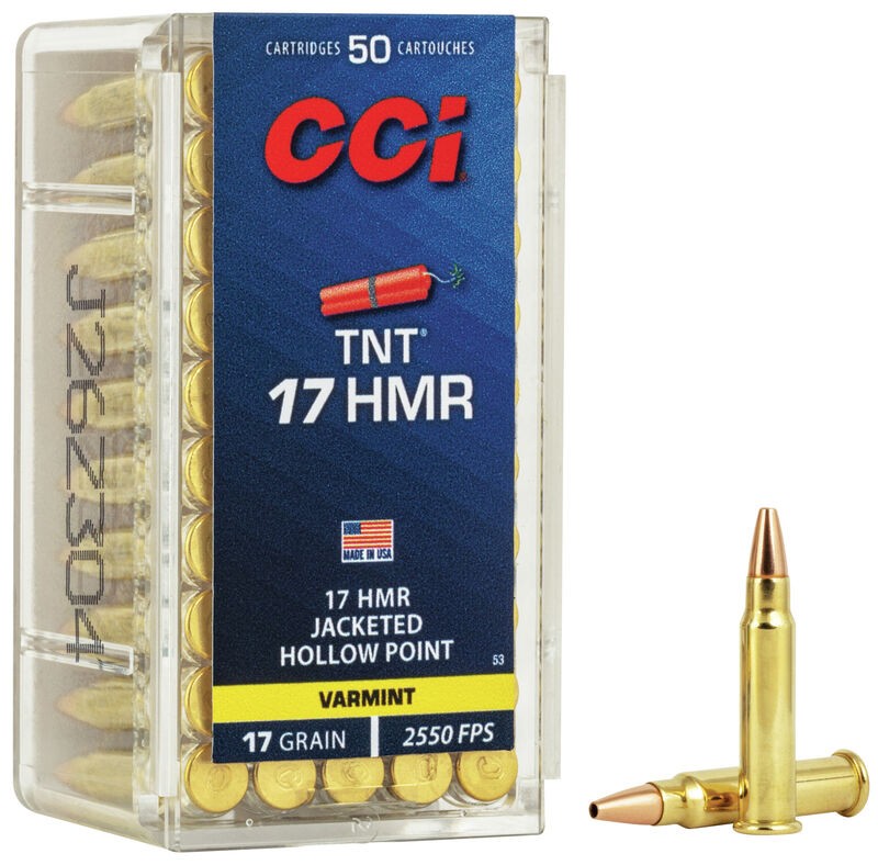 CCI 17 HMR TNT HP, 50 kpl/rasia Patruunat Pienoiskiväärin