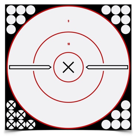 Shoot•N•C® 12 Inch White/Black X Bull's-Eye