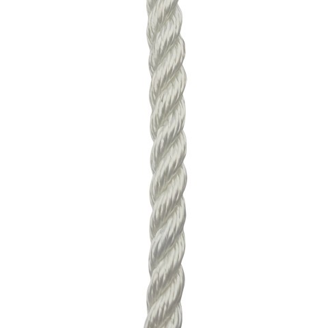 Kierretty polyesteriköysi 10 mm, valkoinen