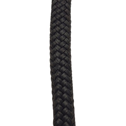 Palmikoitu polyamidiköysi 10 mm, musta