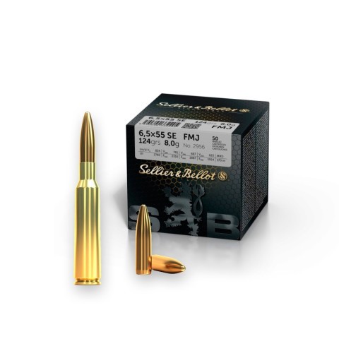 Sellier & Bellot 6,5x55SE FMJ 8,0g, 50 kpl