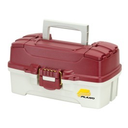 Plano 1 Tray Box Red Mtl/Off White