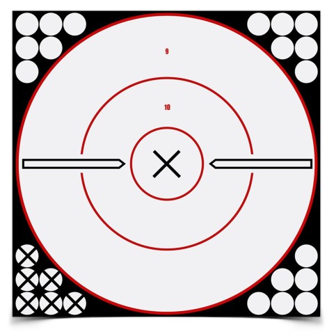 Shoot•N•C® 12 Inch White/Black X Bull's-Eye