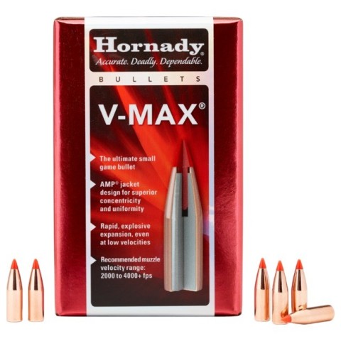 Hornady V-Max 22, 55gr/3,5g luoti, 100 kpl