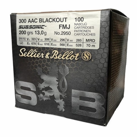 S&B .300 AAC (Blackout) FMJ 13g Subsonic, 100kpl
