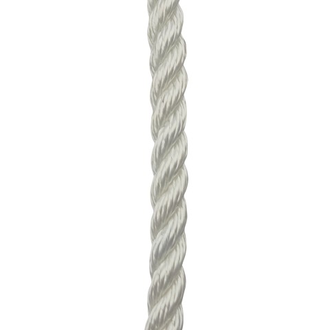 Kierretty polyesteriköysi 10 mm, valkoinen