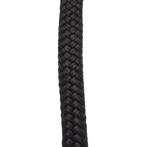 Palmikoitu polyamidiköysi 10 mm, musta