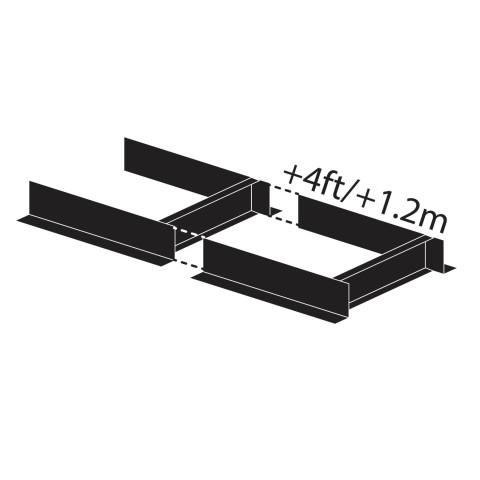 Norwood LM30/MN27 radan pituusjatkos. 1,2 m