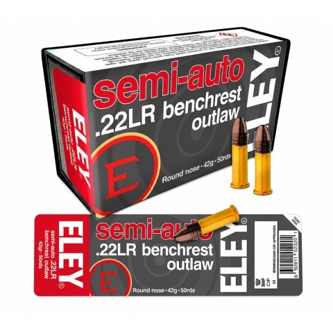 Eley .22 LR Semi-auto Benchrest Outlaw, 50 kpl