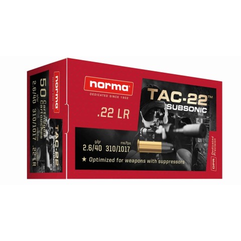 Norma TAC-22 .22 LR Subsonic, 50 kpl